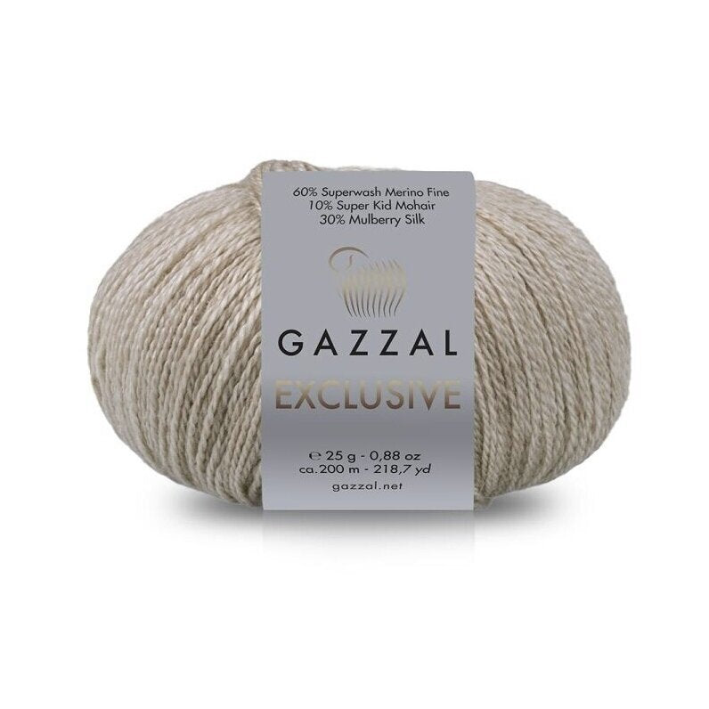 Gazzal Exclusive 9904 Šalavijų – merino vilnos, šilko ir moherio siūlai