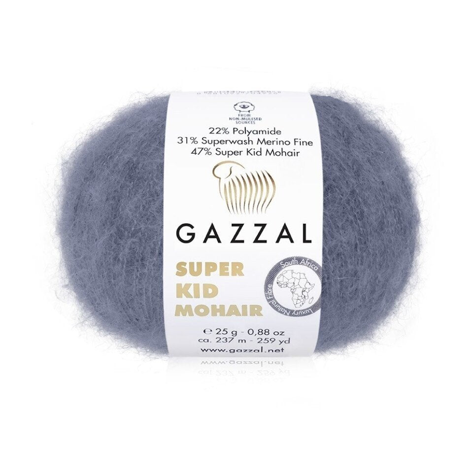 Gazzal Super Kid Mohair 64411 Skalūno – moherio siūlai su merino