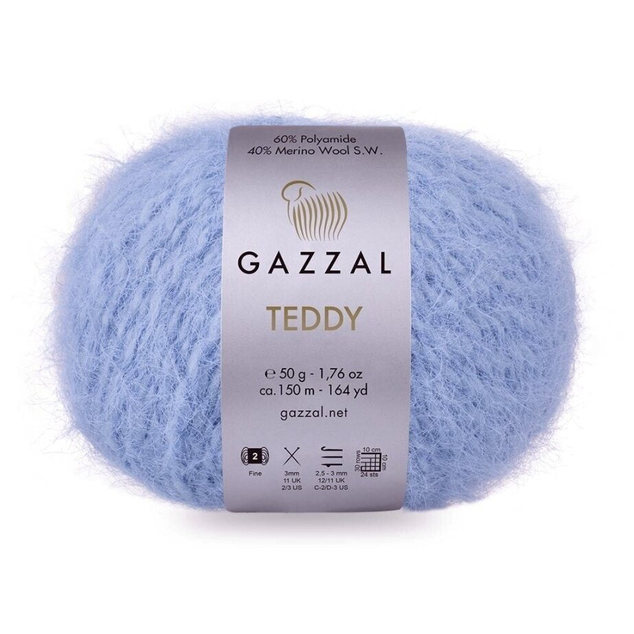 Gazzal Teddy 6561 Rudzupuķu – buklē dzija ar merino vilnu
