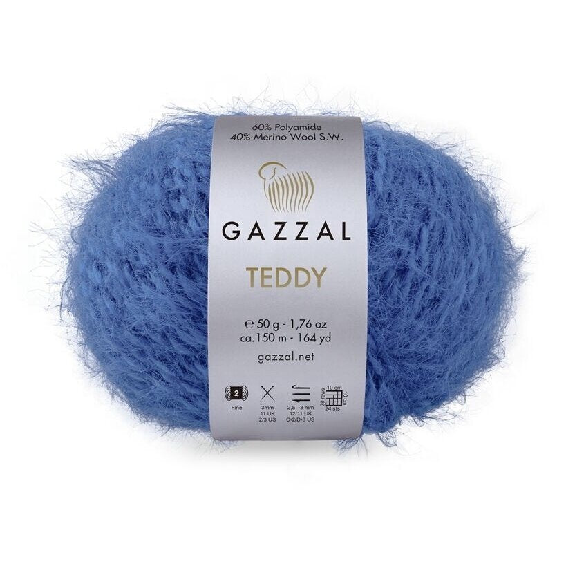 Gazzal Teddy 6562 Zila – buklē dzija ar merino vilnu