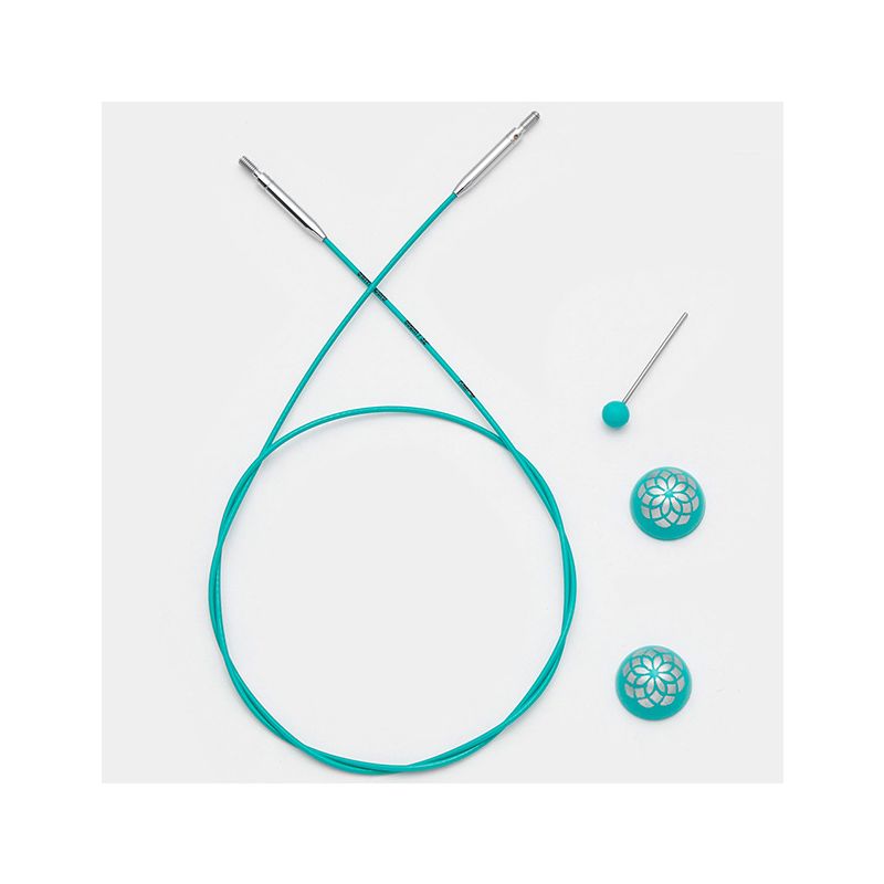 KnitPro Mindful Collection Interchangeable Cables (Teal)