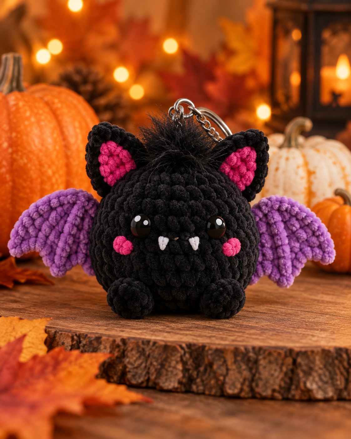 Idea: crochet bat keychain – inspiration only, no pattern included