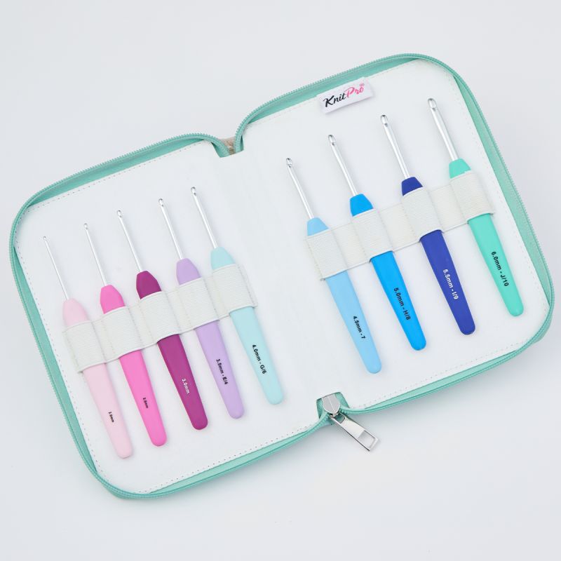 KnitPro Waves 2.0 Deluxe vąšelių rinkinys (9 vnt.)