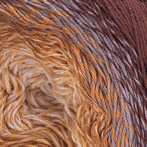 YarnArt Flowers Clay & Dark Brown