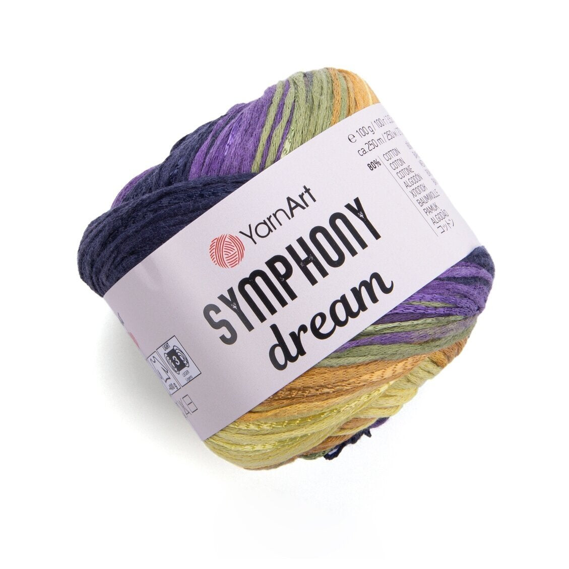 Sympheny YarnArt Symphony Dream – medvilnės juostos siūlai | VILRITA