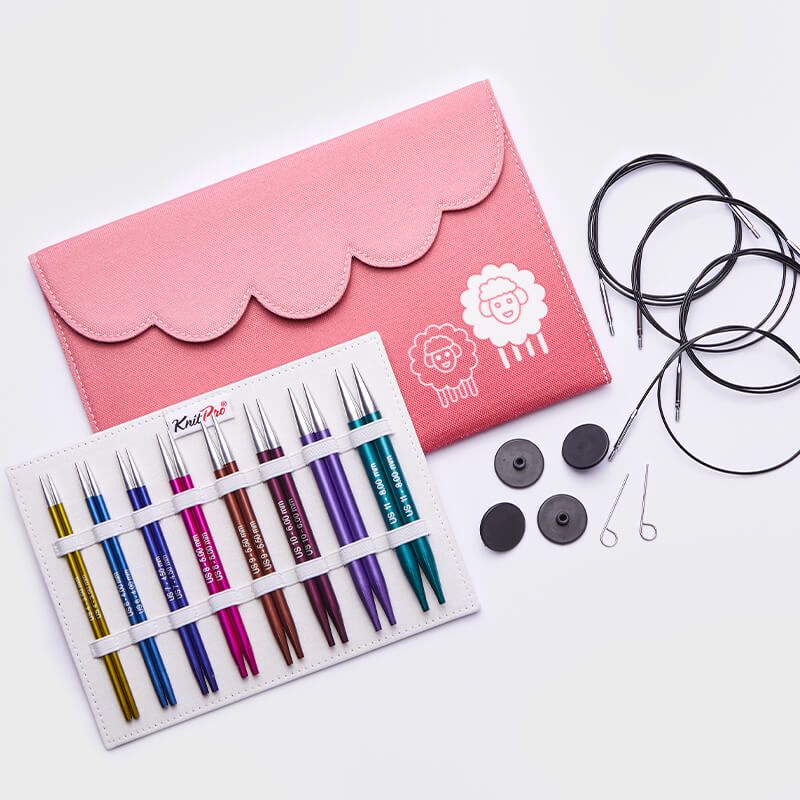 KnitPro Zing Deluxe keičiamų virbalų rinkinys (13 cm)