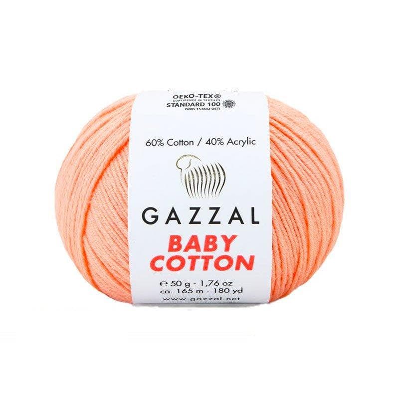 Gazzal Baby Cotton 3412 Nude – filato baby in cotone e acrilico