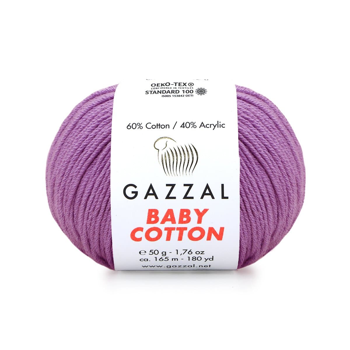 Gazzal Baby Cotton 3414 Viola – filato baby in cotone e acrilico
