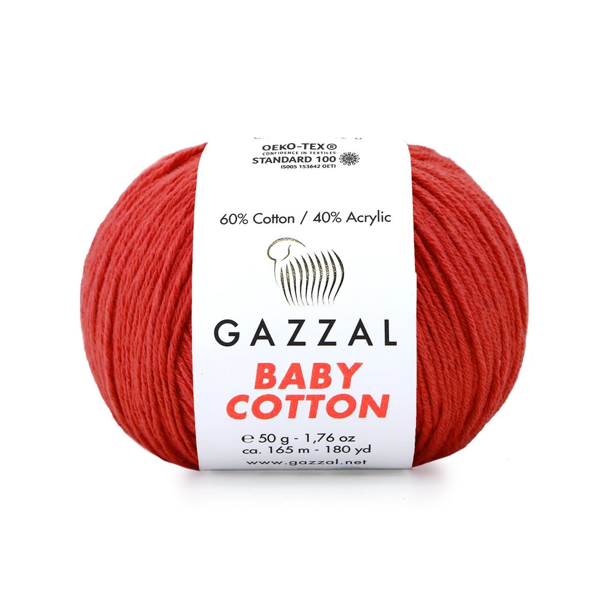 Gazzal Baby Cotton 3418 Scarlatto – filato baby in cotone e acrilico