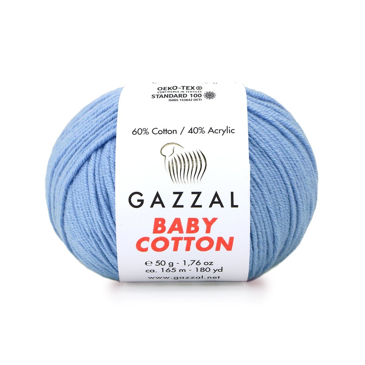 Gazzal Baby Cotton 3423 Fiordaliso – filato baby in cotone e acrilico