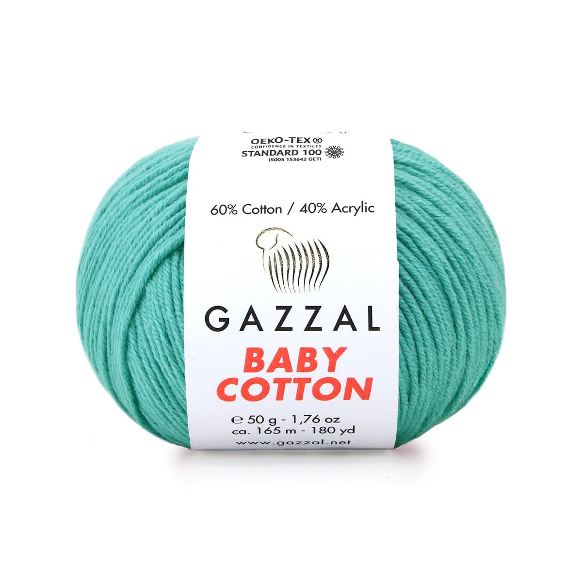 Gazzal Baby Cotton 3426 Giada – filato baby in cotone e acrilico