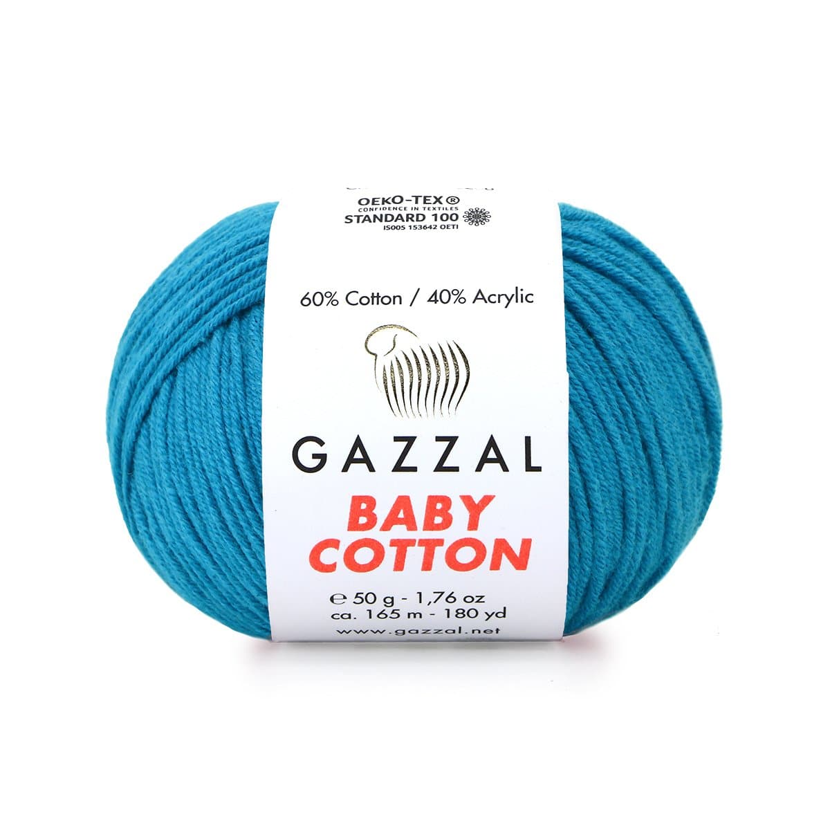Gazzal Baby Cotton 3428 Oceano – filato baby in cotone e acrilico