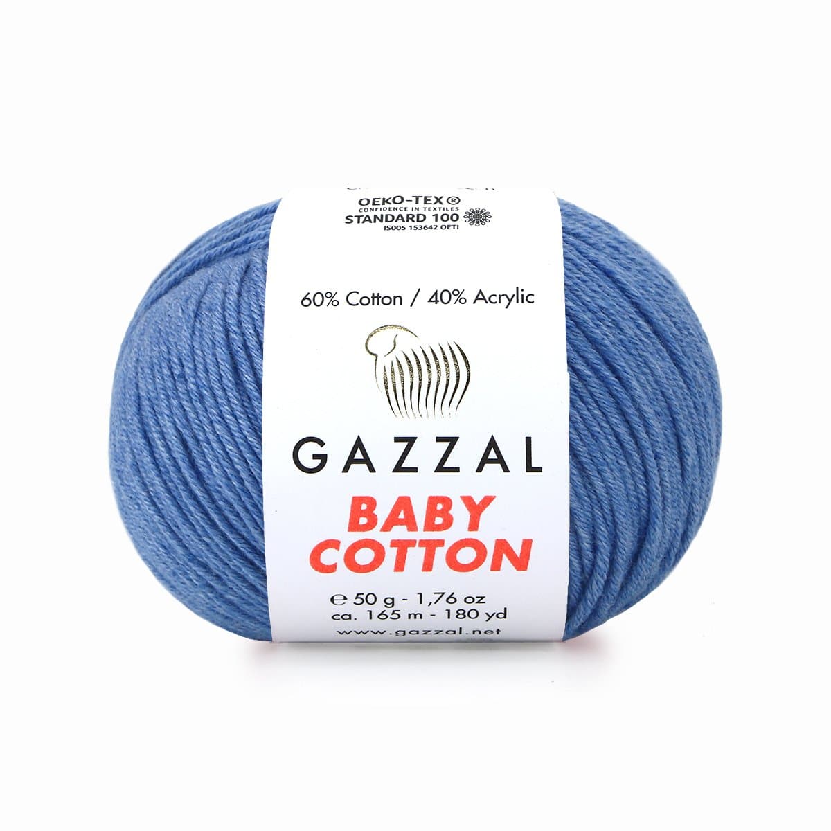Gazzal Baby Cotton 3431 Denim – filato baby in cotone e acrilico