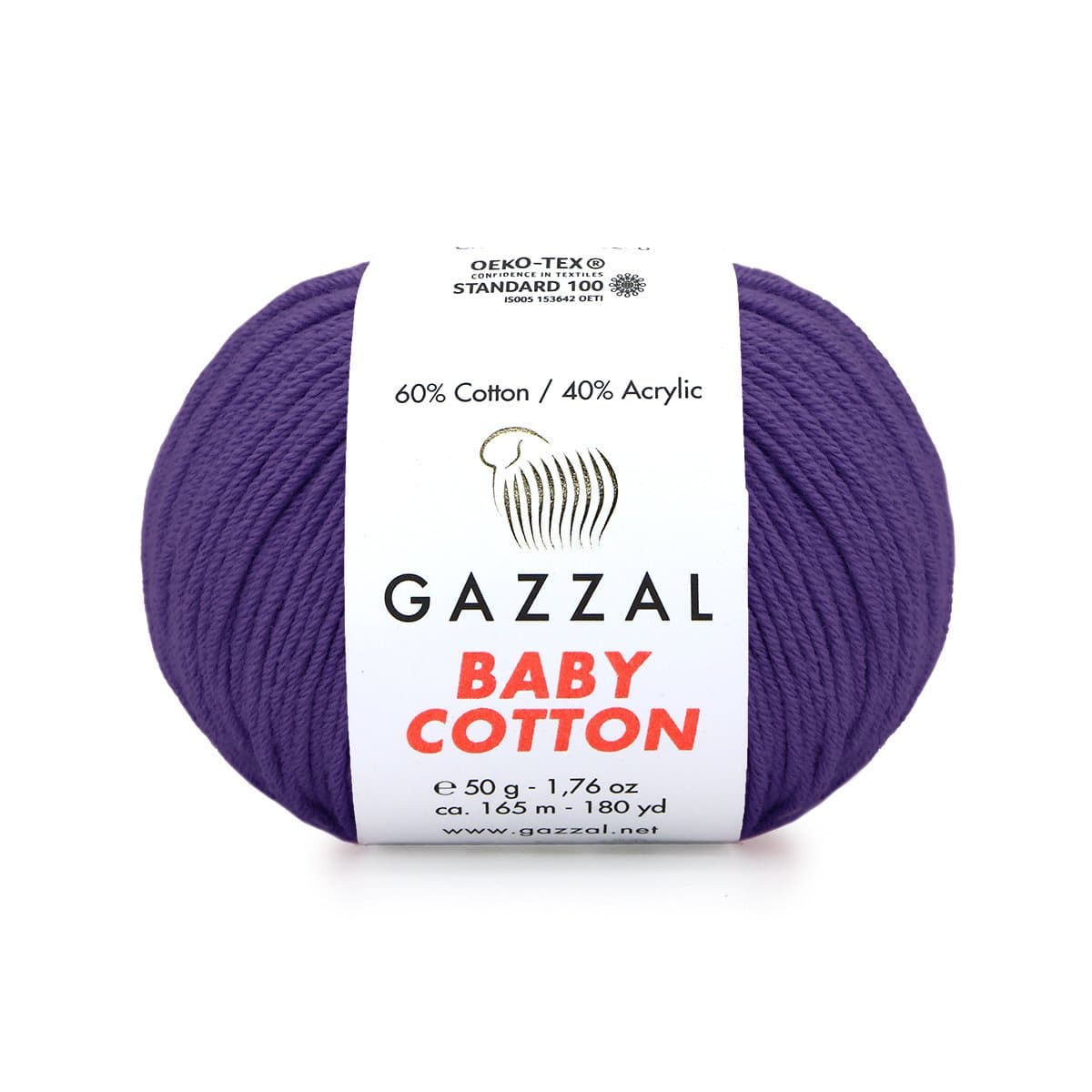 Gazzal Baby Cotton 3440 Porpora – filato baby in cotone e acrilico
