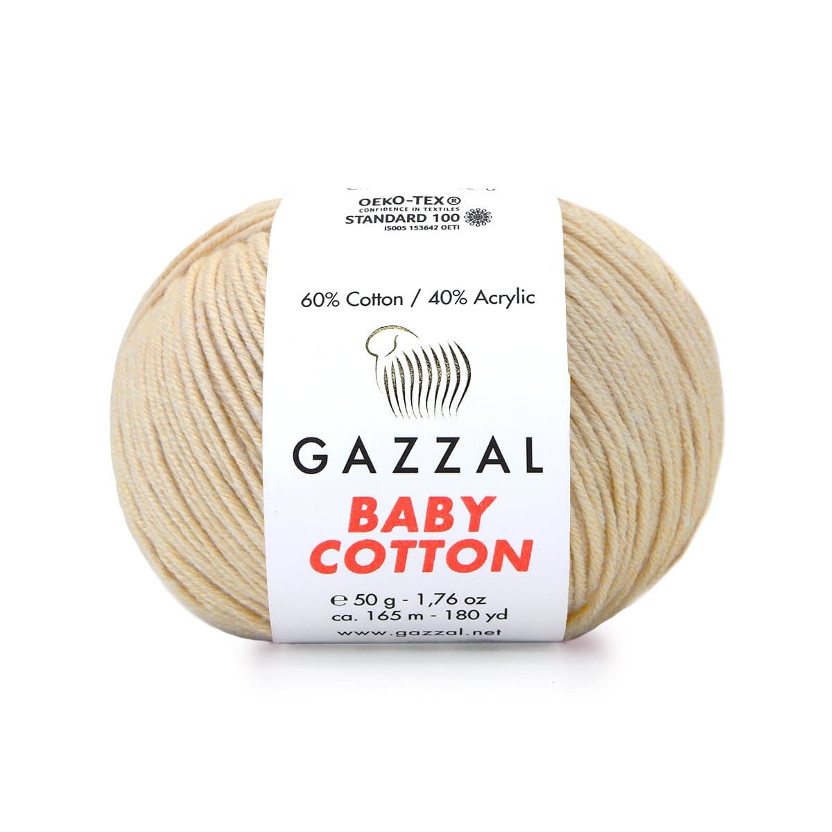 Gazzal Baby Cotton 3445 Sabbia – filato baby in cotone e acrilico