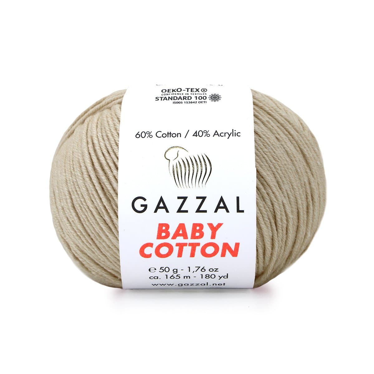 Gazzal Baby Cotton 3446 Beige – filato baby in cotone e acrilico