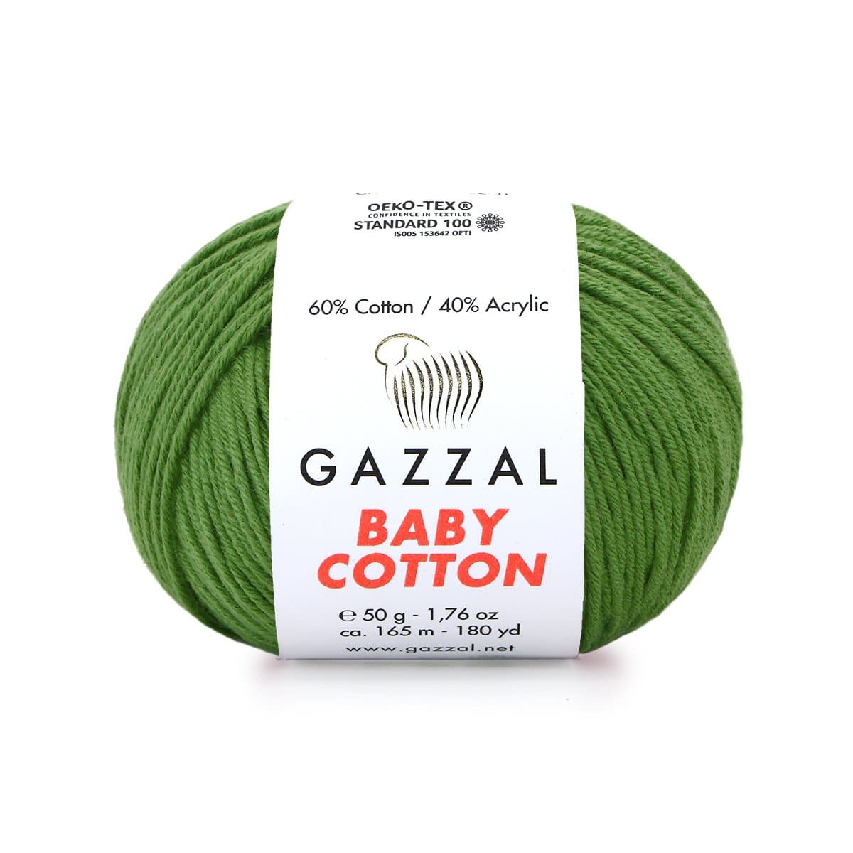 Gazzal Baby Cotton 3449 Verde – filato baby in cotone e acrilico