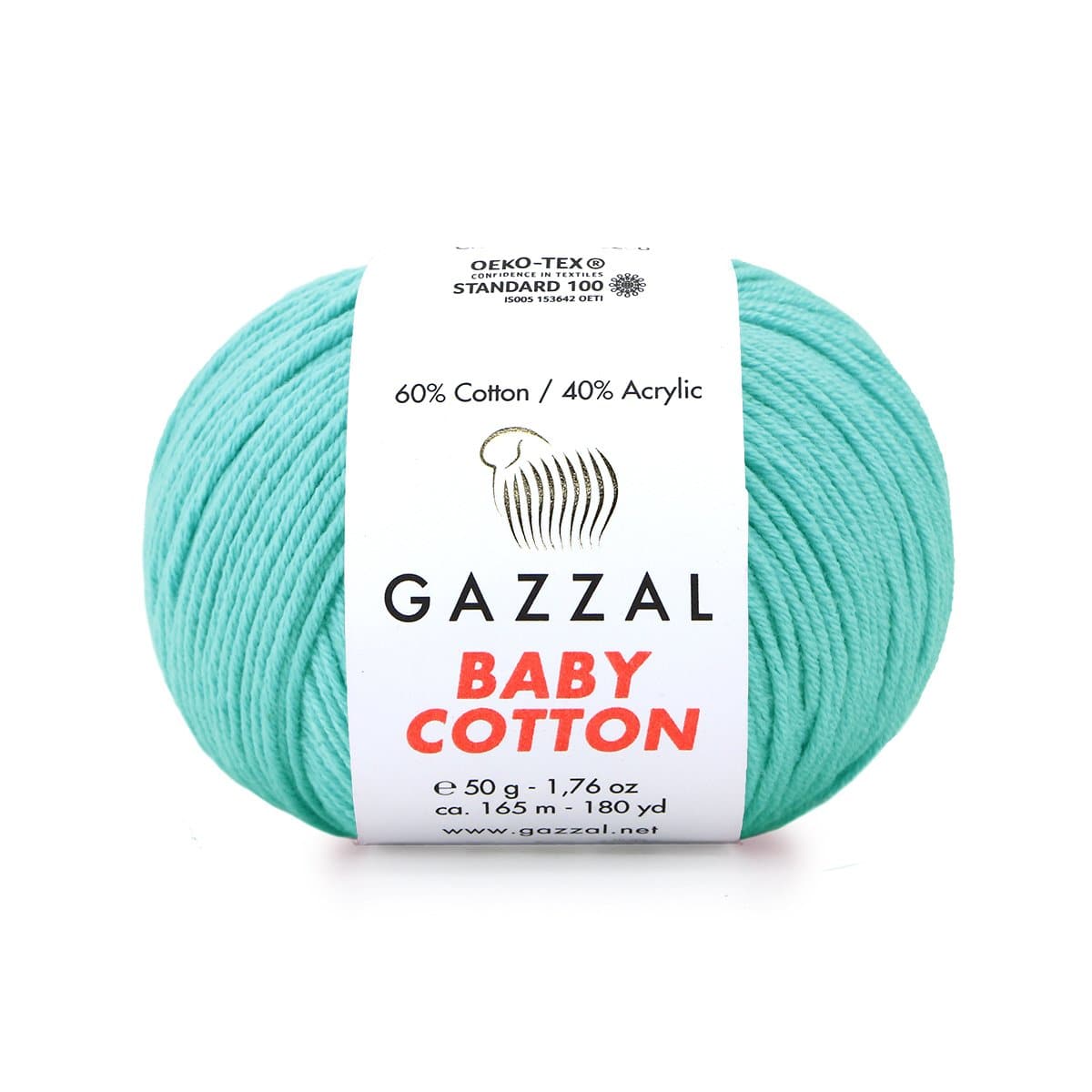 Gazzal Baby Cotton 3452 Acqua – filato baby in cotone e acrilico