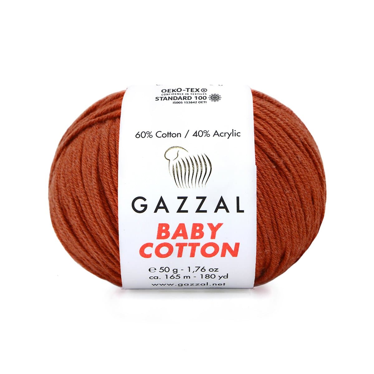 Gazzal Baby Cotton 3453 Ruggine – filato baby in cotone e acrilico