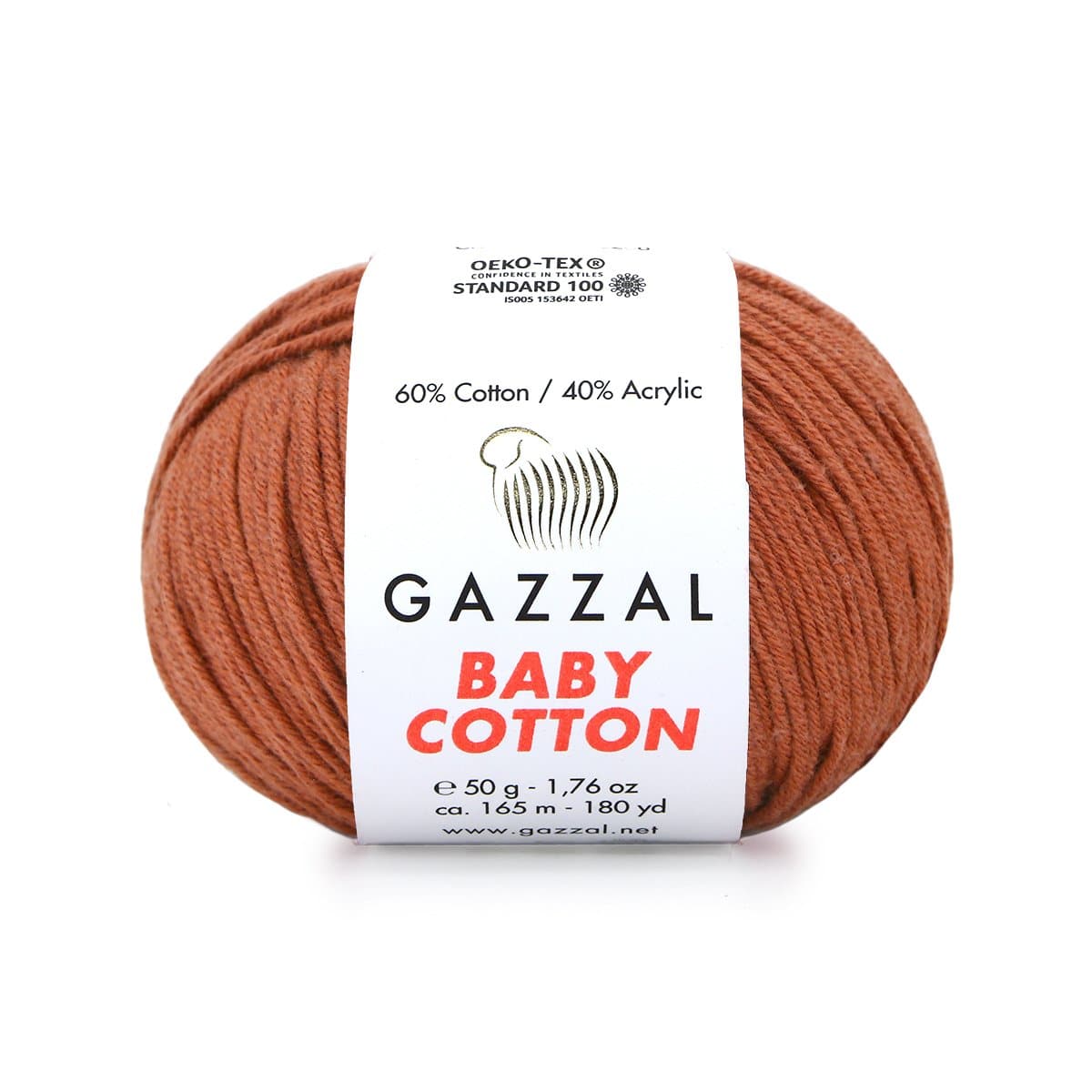 Gazzal Baby Cotton 3454 Cannella – filato baby in cotone e acrilico