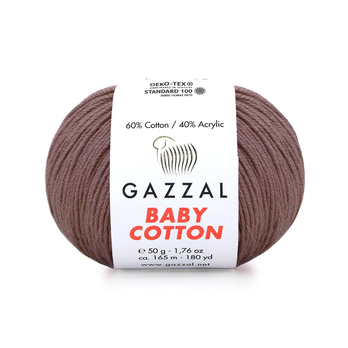Gazzal Baby Cotton 3455 Cacao – filato baby in cotone e acrilico