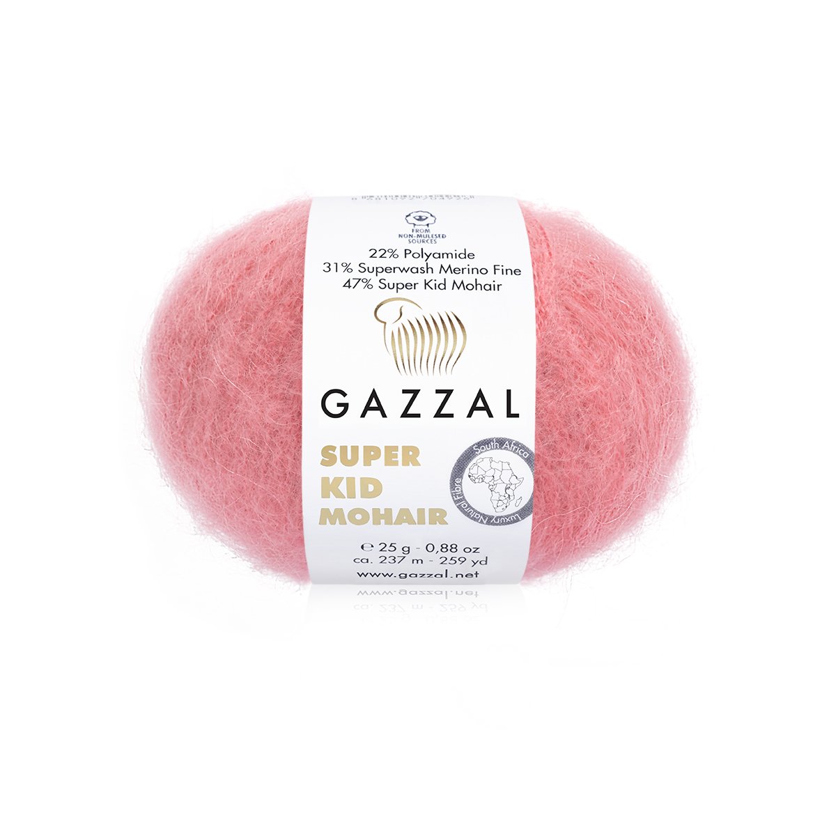 Gazzal Super Kid Mohair 64430 Saldainių rožinė – moherio siūlai su merino