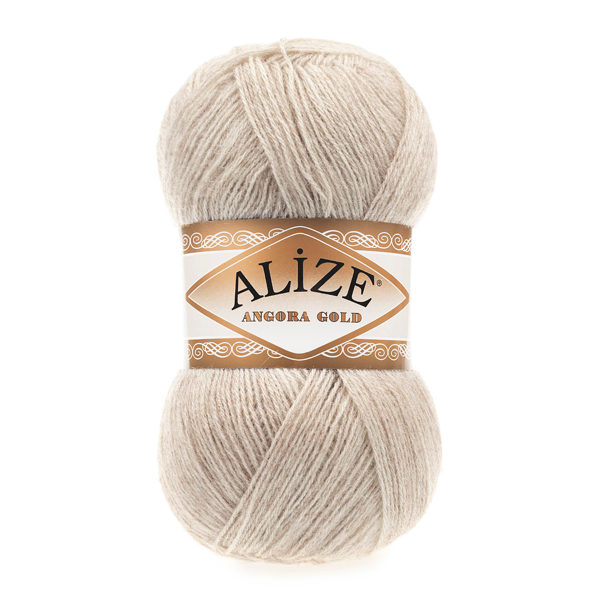 Alize Angora Gold 152 Beigemelerad – akryl- och ullgarn