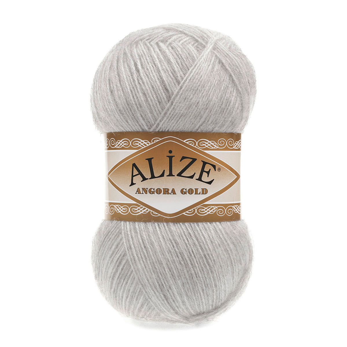 Alize Angora Gold 208 Ljusgrå melerad – akryl- och ullgarn