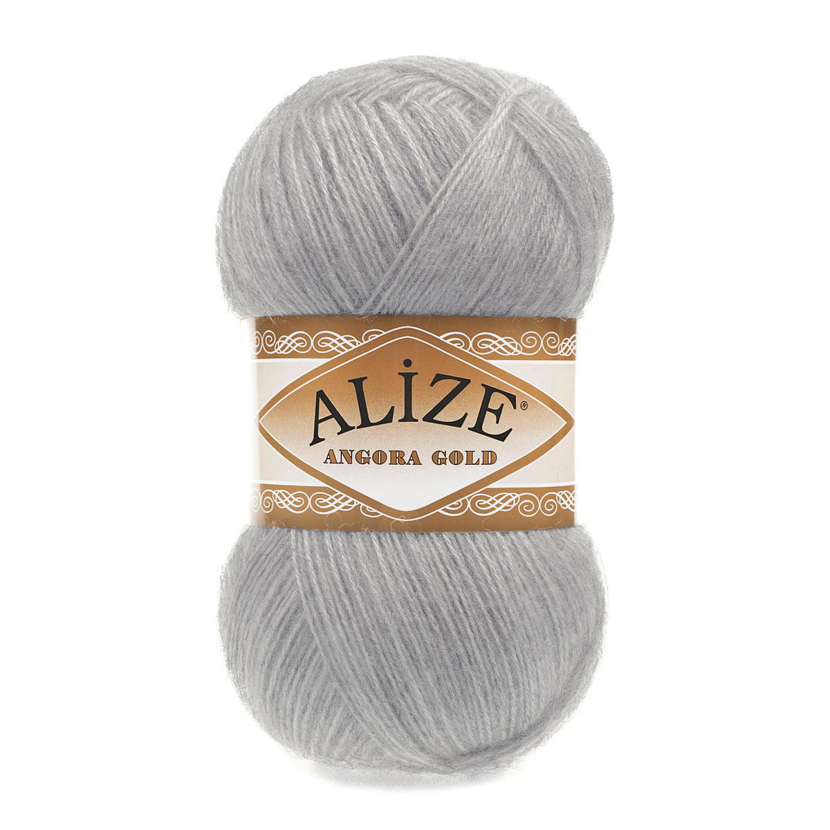 Alize Angora Gold 21 Gråmelerad – akryl- och ullgarn