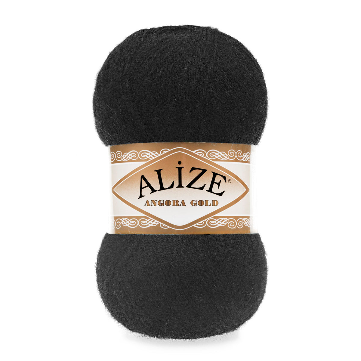 Alize Angora Gold 60 Svart – akryl- och ullgarn