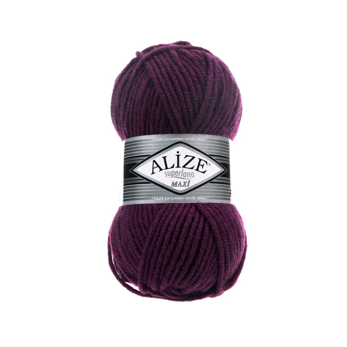 Alize Superlana Maxi 111 Dark Plum – chunky wool acrylic yarn