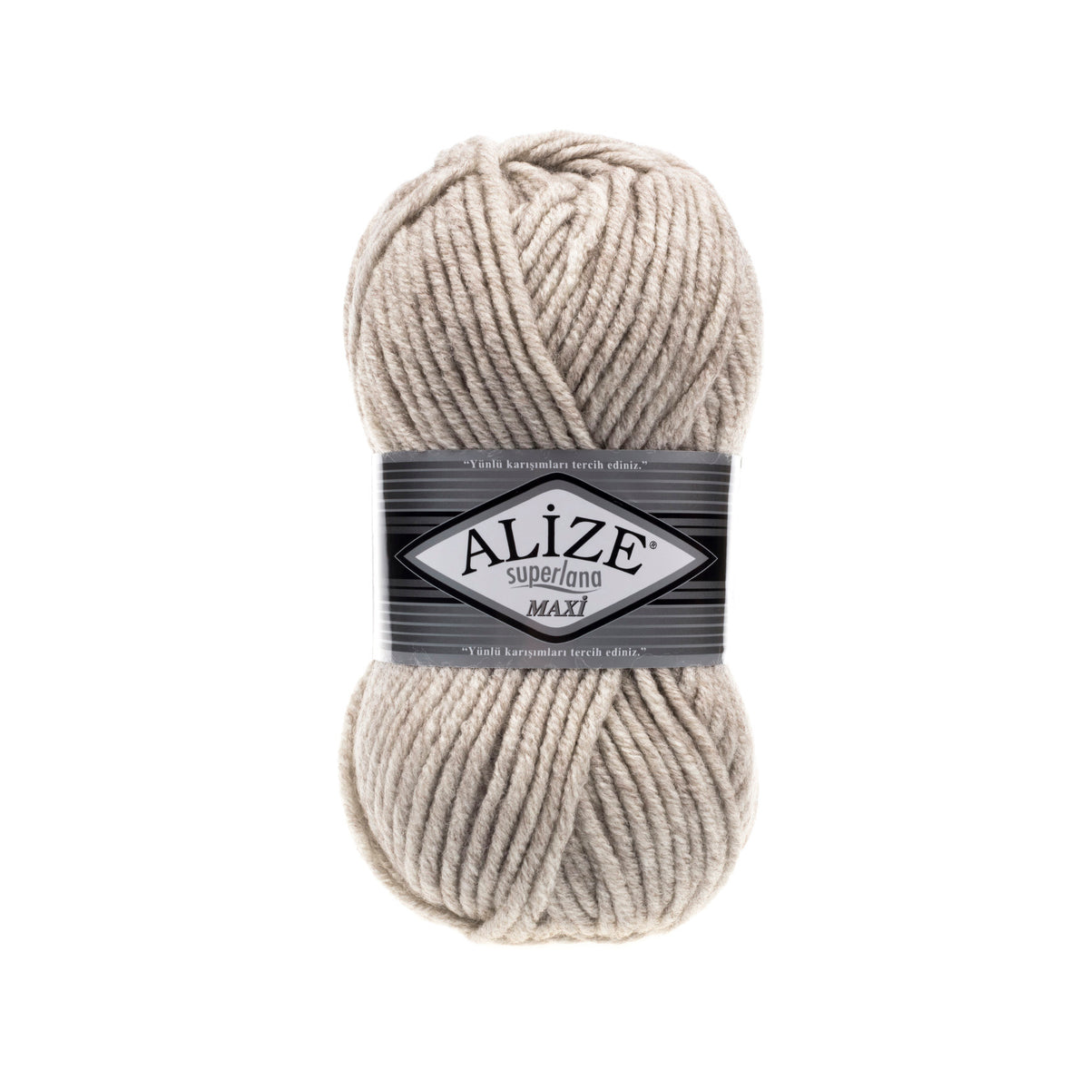 Alize Superlana Maxi 152 Beige Melange – chunky wool acrylic yarn