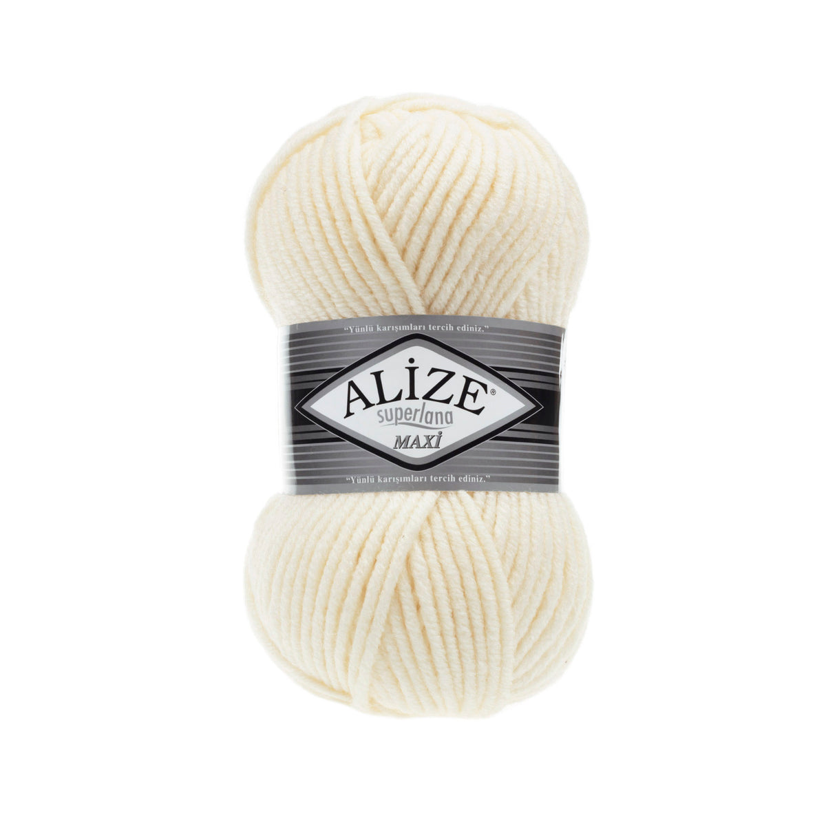 Alize Superlana Maxi 01 Cream – chunky wool acrylic yarn