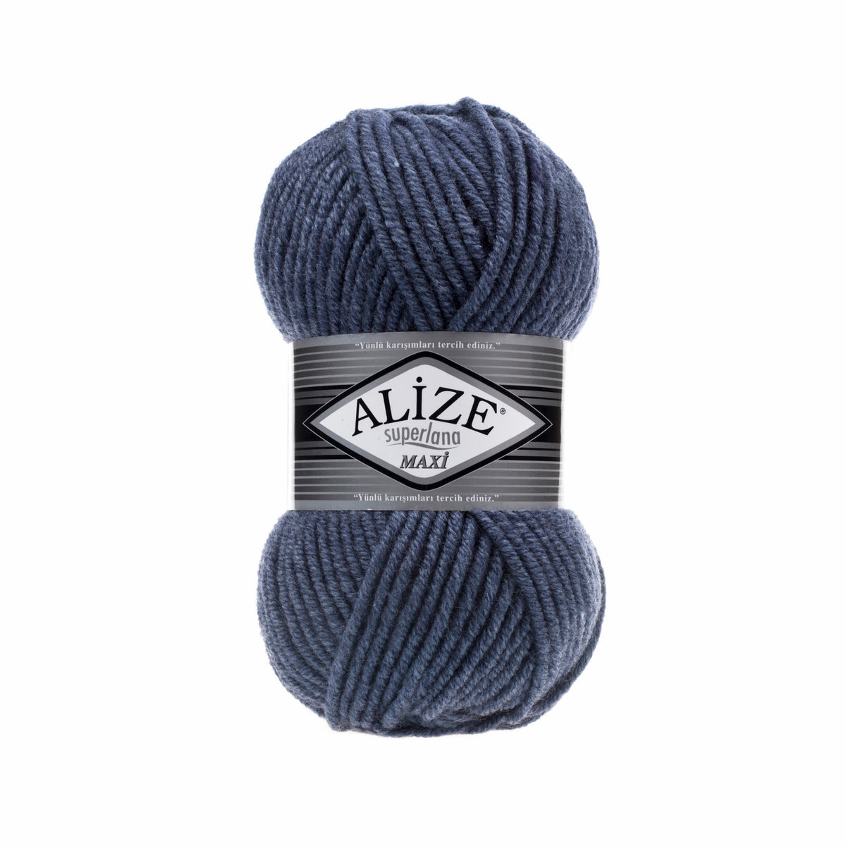 Alize Superlana Maxi 203 Denim Melange – chunky wool acrylic yarn