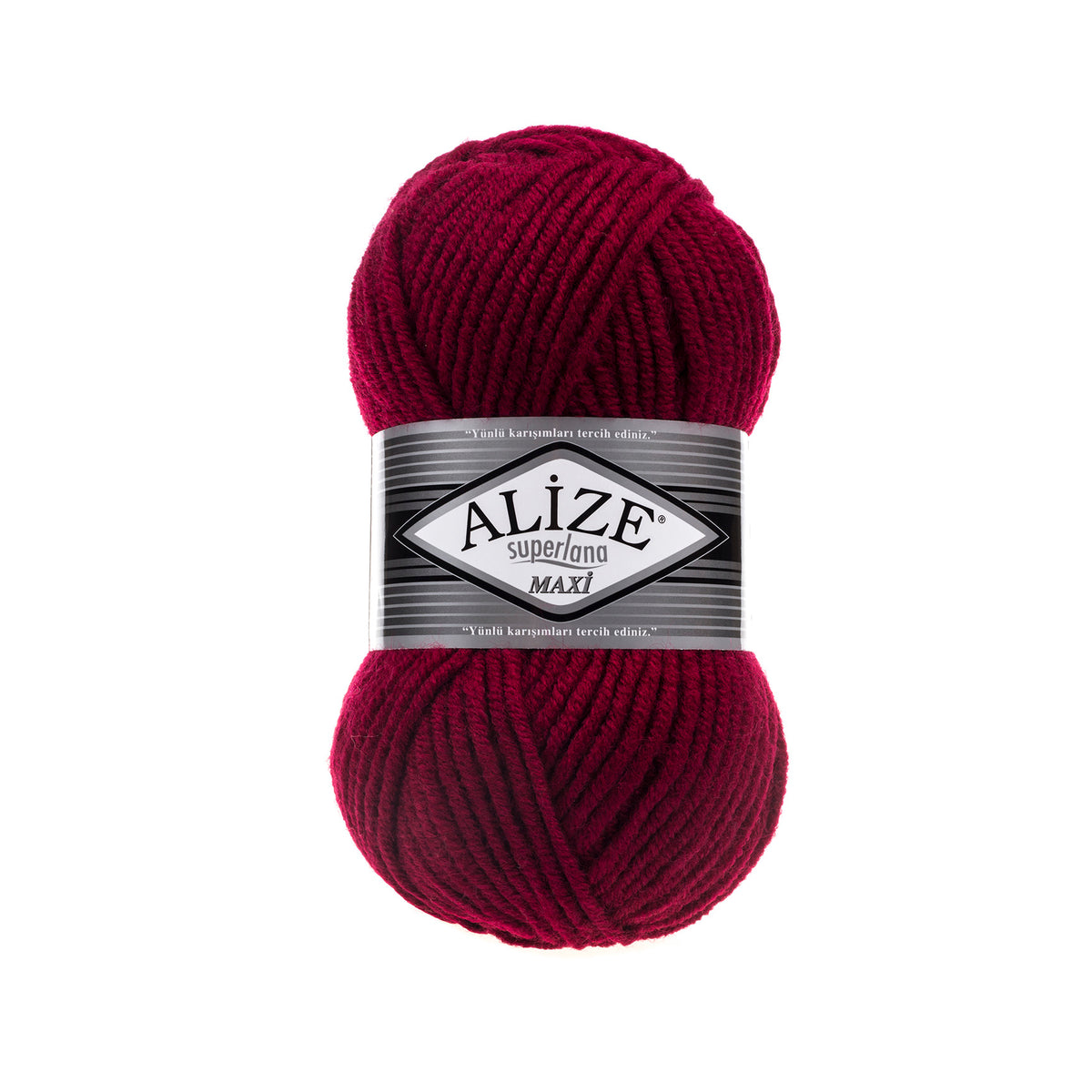 Alize Superlana Maxi 390 Dark Burgundy – chunky wool acrylic yarn