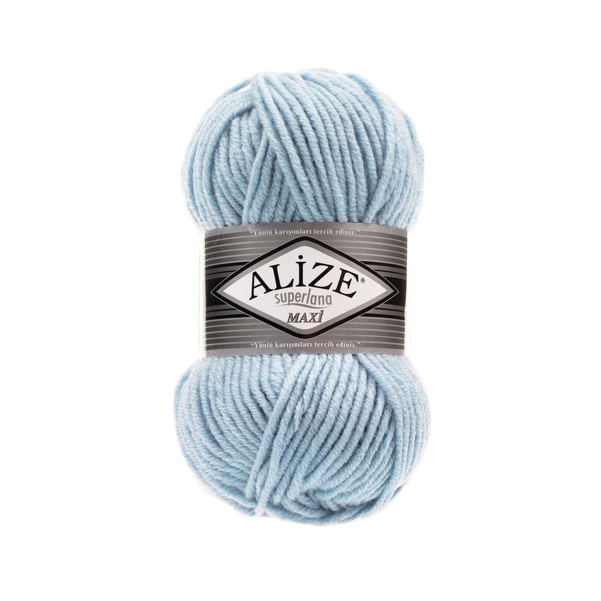 Alize Superlana Maxi 480 Ice Blue – chunky wool acrylic yarn