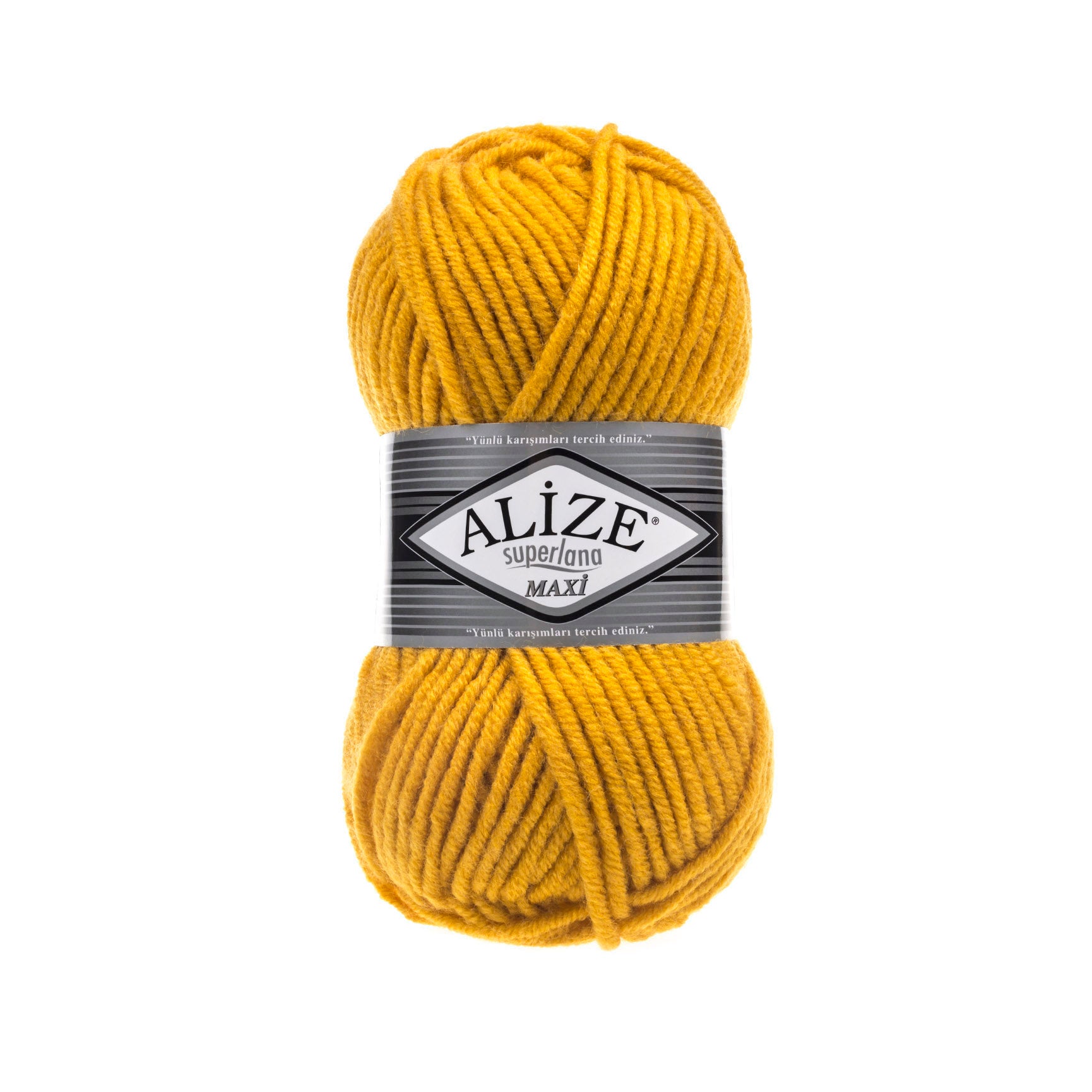 Alize Superlana Maxi 488 Охра – толстая пряжа с шерстью