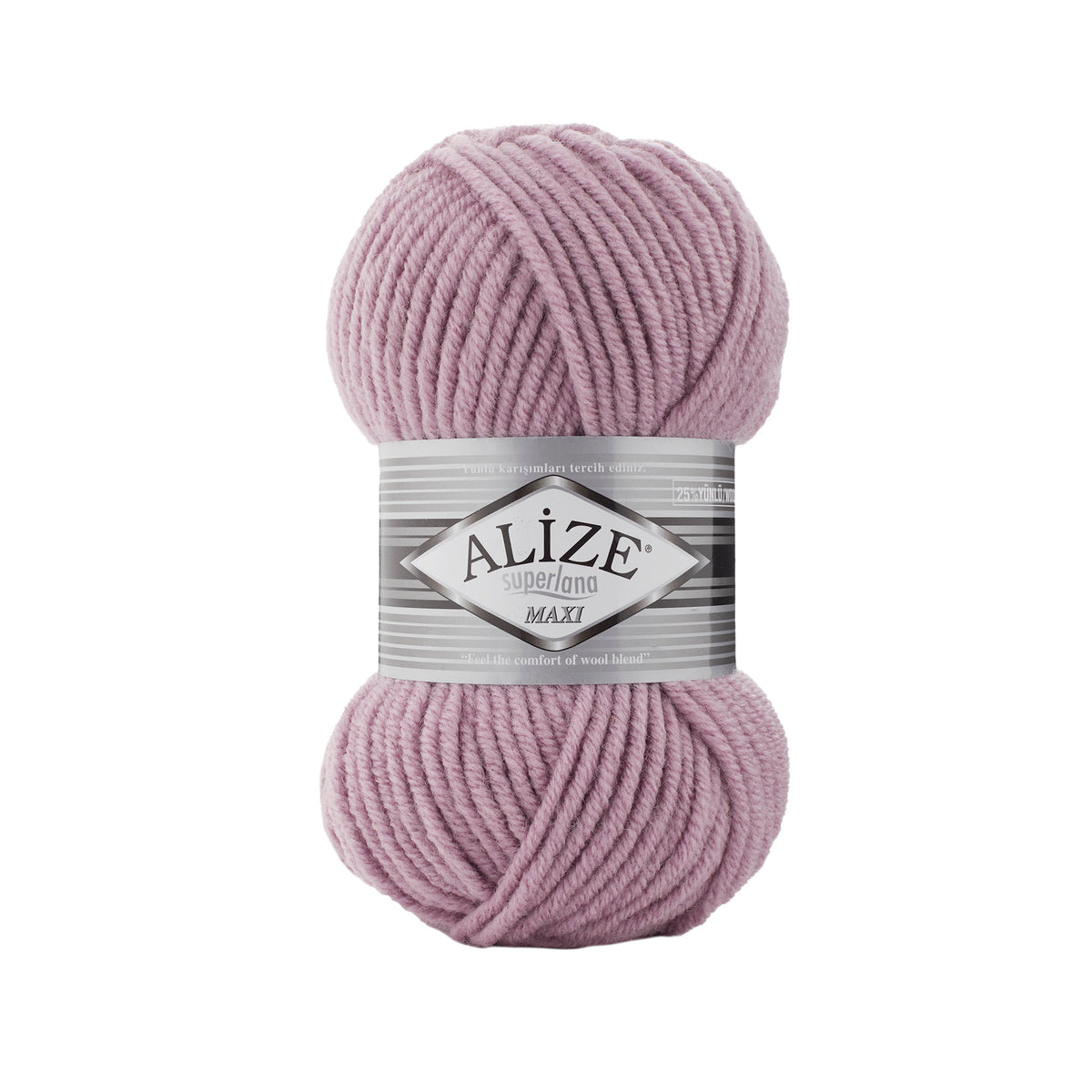 Alize Superlana Maxi 505 Mauve – chunky wool acrylic yarn