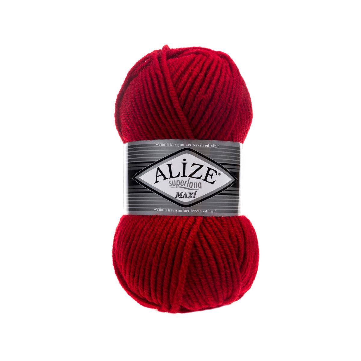 Alize Superlana Maxi 56 Red – chunky wool acrylic yarn