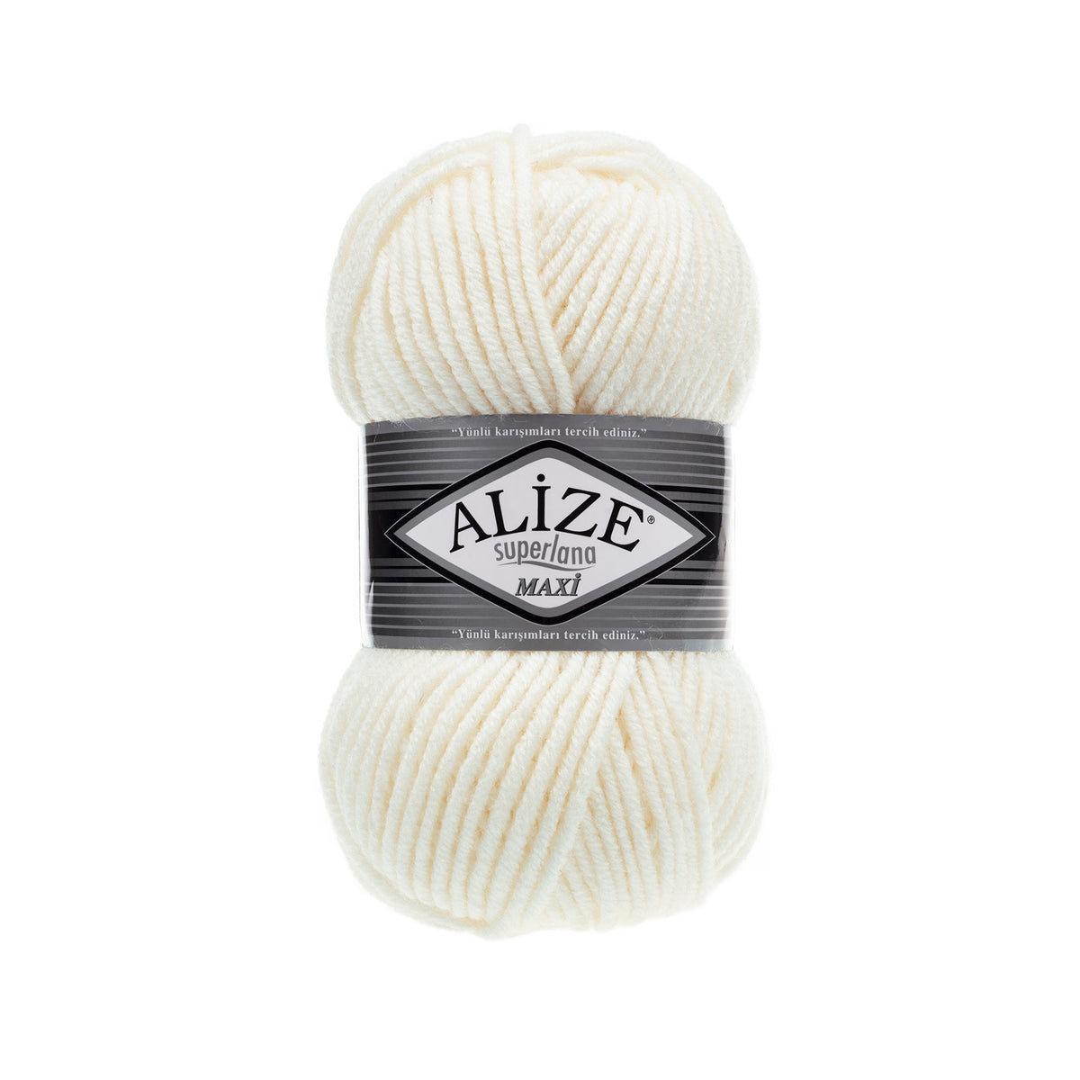Alize Superlana Maxi 62 Vanilla – chunky wool acrylic yarn