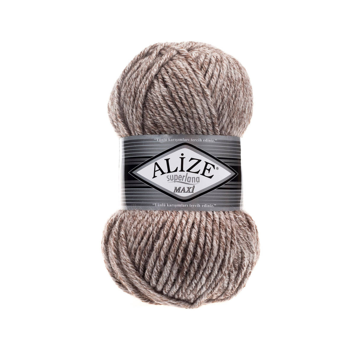 Alize Superlana Maxi 803 Taupe – chunky wool acrylic yarn