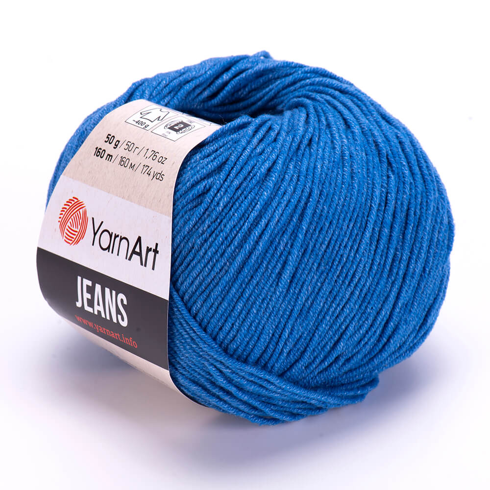 YarnArt Jeans 16 Koboltblå – bomulls- och akrylgarn