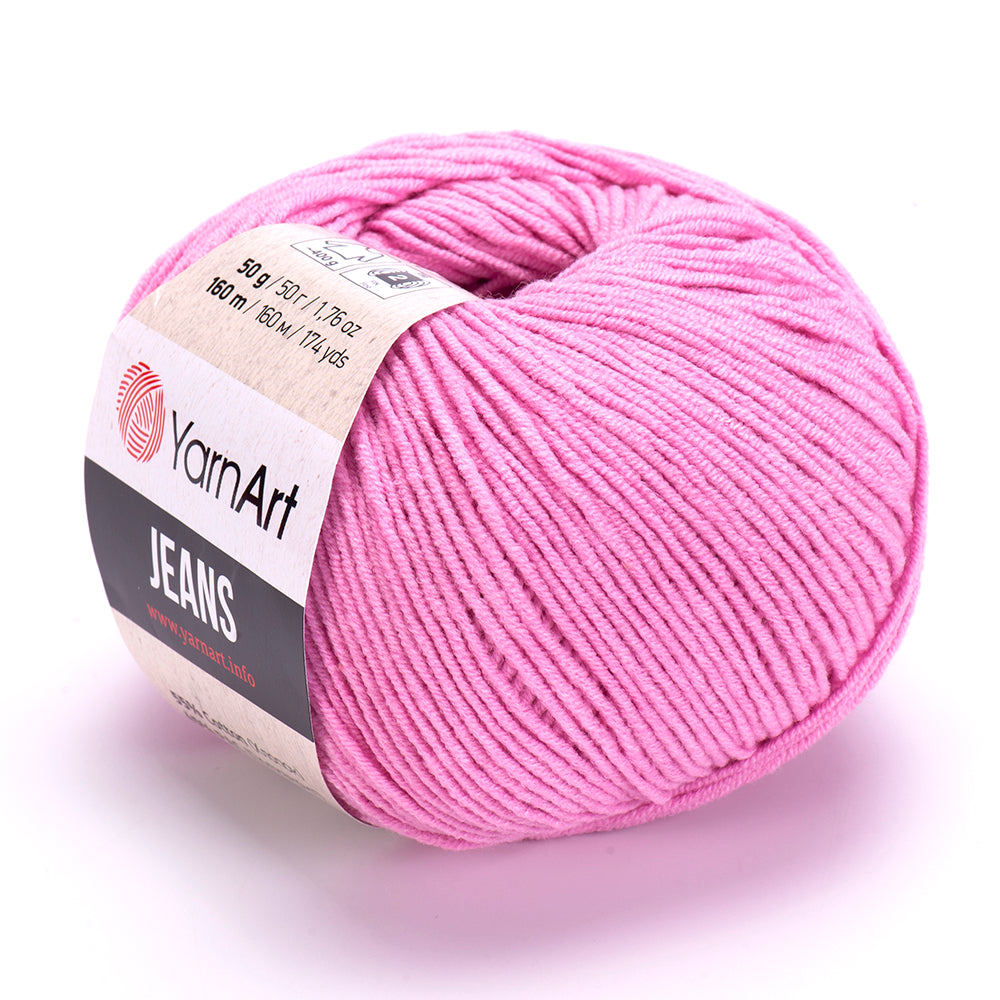 YarnArt Jeans 20 Rosa – bomulls- och akrylgarn