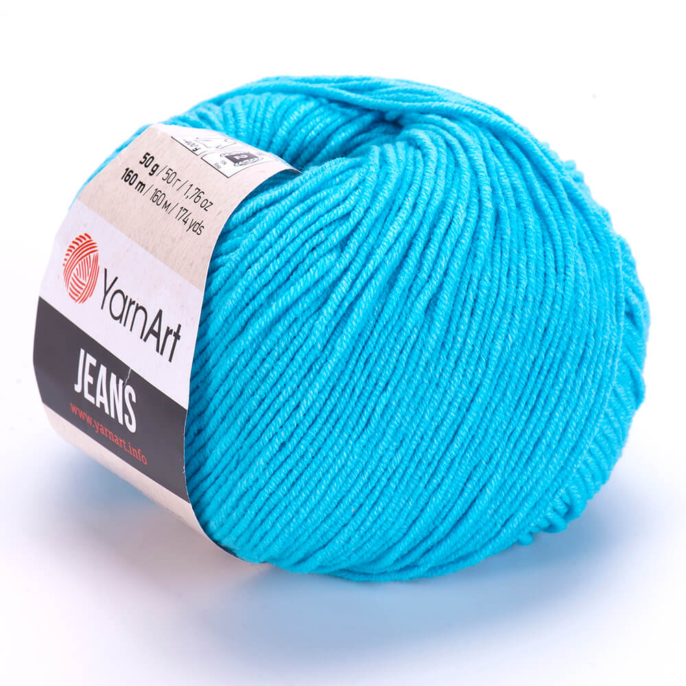 YarnArt Jeans 33 Turkos – bomulls- och akrylgarn