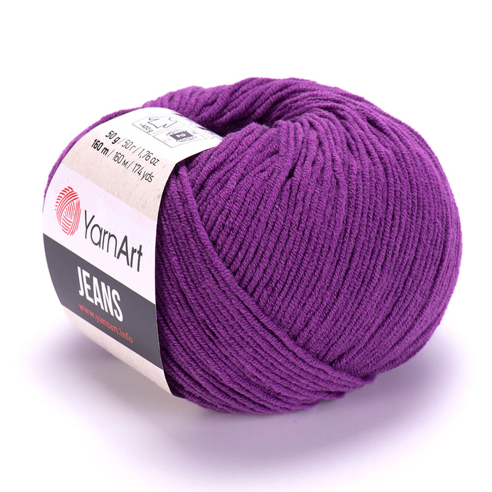 YarnArt Jeans 50 Purpur – bomulls- och akrylgarn