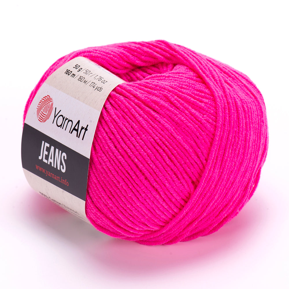YarnArt Jeans 59 Fuchsia – bomulls- och akrylgarn