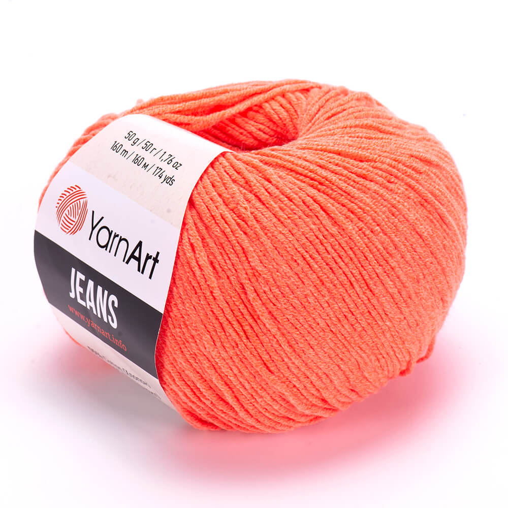 YarnArt Jeans 61 Korall – bomulls- och akrylgarn