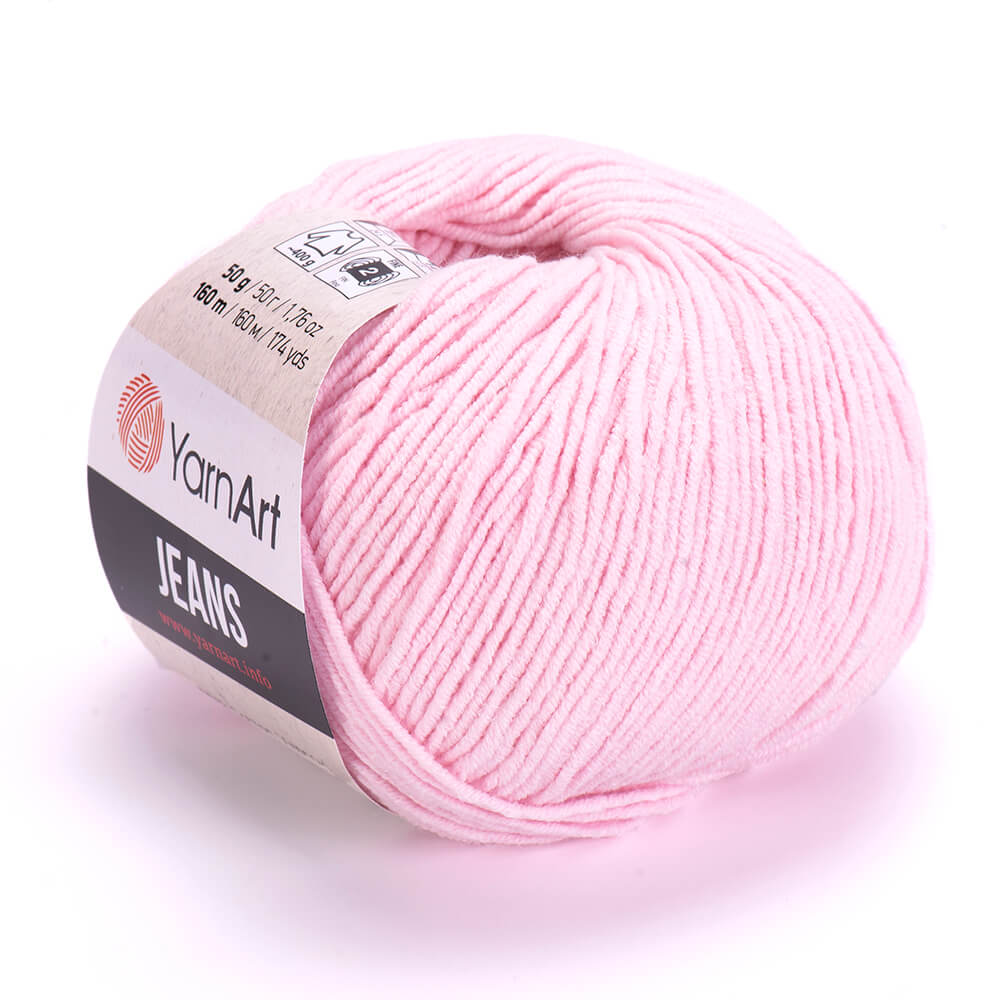 YarnArt Jeans 74 Blekrosa – bomulls- och akrylgarn