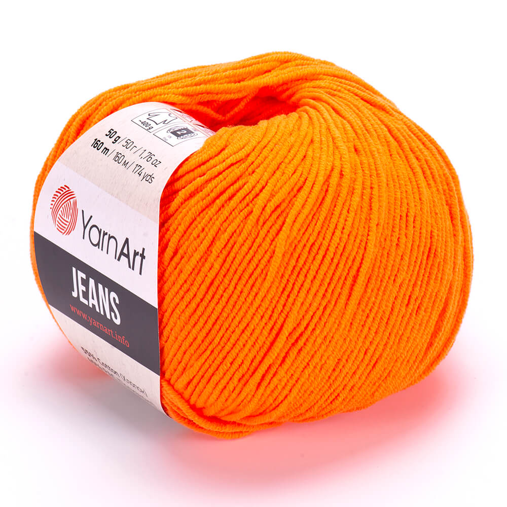 YarnArt Jeans 77 Orange – bomulls- och akrylgarn