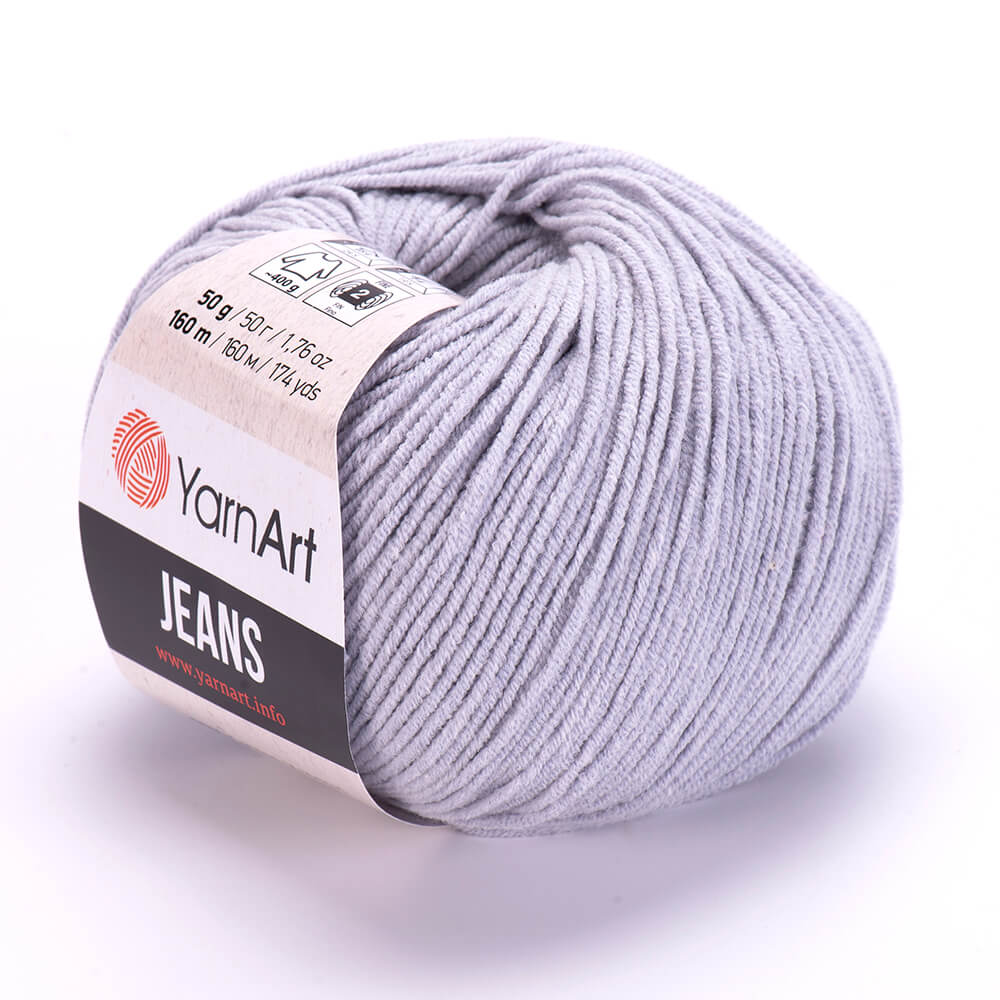 YarnArt Jeans 80 Ljusgrå – bomulls- och akrylgarn